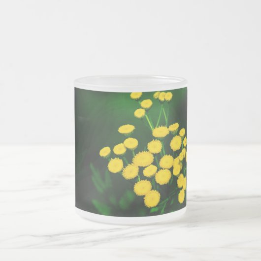 Groene jas met gouden Buttonnen Matglas Koffiemok (Center)