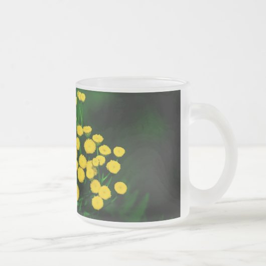 Groene jas met gouden Buttonnen Matglas Koffiemok (Rechts)