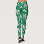 GROENE jasmijn bloemenlente yoga pilates broek Leggings (Achterkant)