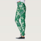 GROENE jasmijn bloemenlente yoga pilates broek Leggings (Links)