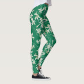 GROENE jasmijn bloemenlente yoga pilates broek Leggings (Rechts)