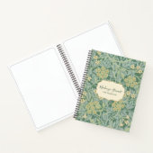 Groene Jasmine Bloempatroon Schetsboek Notitieboek (Binnen)