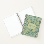 Groene Jasmine Bloempatroon Schetsboek Notitieboek (Binnen)