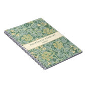 Groene Jasmine Botanische Patroon Notitieboek (Rechterzijde)