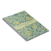 Groene Jasmine Botanische Patroon Notitieboek (Rechterzijde)