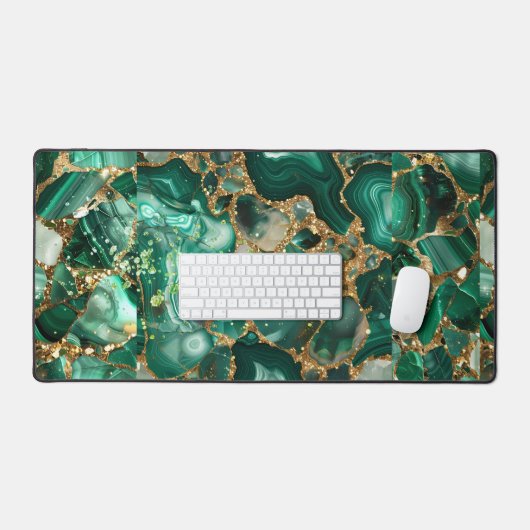 Groene Jasper & Gouden Bureaumat (Keyboard & Muis)