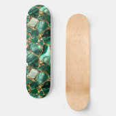 Groene Jaspis met gouden insluitsels Persoonlijk Skateboard (Voorkant)