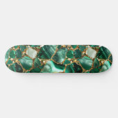 Groene Jaspis met gouden insluitsels Persoonlijk Skateboard (Horizontaal)