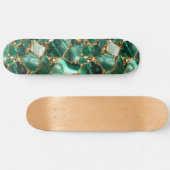Groene Jaspis met gouden insluitsels Persoonlijk Skateboard (Horizontaal)