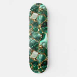 Groene Jaspis met gouden insluitsels Persoonlijk Skateboard