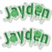 Groene Jayden Naam, Sticker (Voorkant)