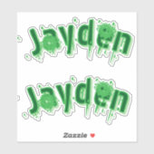 Groene Jayden Naam, Sticker (Vel)
