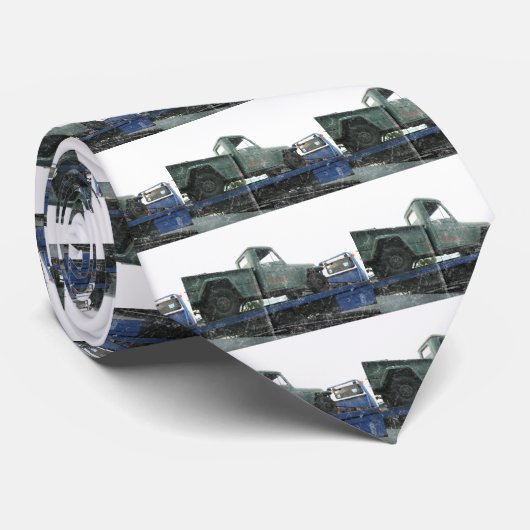  groene jeep stropdas (Opgerold)