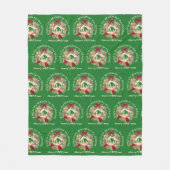 Groene JESUS DE REDEN kerst weke nativiteit Fleece Deken (Voorkant)