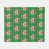 Groene JESUS DE REDEN kerst weke nativiteit Fleece Deken (Voorkant (Horizontaal))