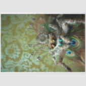 Groene Jewel-Encrusted Peacock Spider Art Tissuepapier (Voorkant)