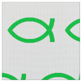 Groene Jezus Vis Stof (Close Up)