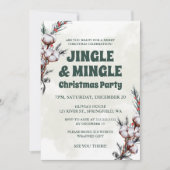 Groene Jingle & Mingle Leuk Vrienden Kerstfeest Kaart (Voorkant)