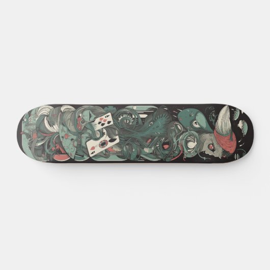 Groene Joker Monster Videogame Persoonlijk Skateboard (Horizontaal)