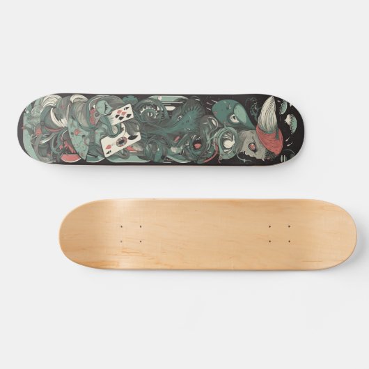 Groene Joker Monster Videogame Persoonlijk Skateboard (Horizontaal)