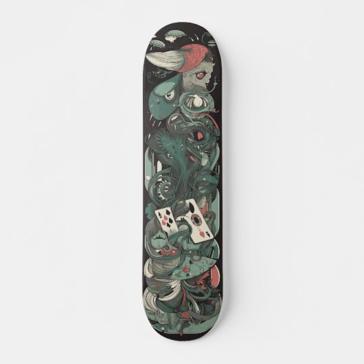 Groene Joker Monster Videogame Persoonlijk Skateboard (Voorkant)