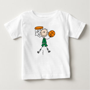 Groene jongen basketbalspeler T-shirts en cadeaus