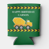 Groene Jongens Verjaardag Party Cement Mixer Truck Blikjeskoeler (Voorkant)