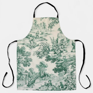 Groene Jouy-doek Schort