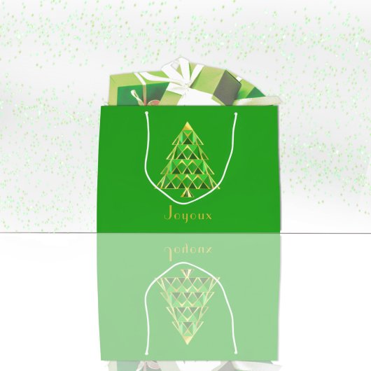 Groene Joyoux Noel Gift Bag Groot Cadeauzakje