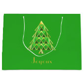Groene Joyoux Noel Gift Bag Groot Cadeauzakje (Voorkant)