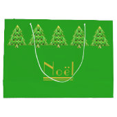 Groene Joyoux Noel Gift Bag Groot Cadeauzakje (Achterkant)