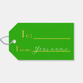 Groene Joyoux Noel Kerstboom Cadeaubijslage Cadeaulabel (Achterkant Horizontaal)