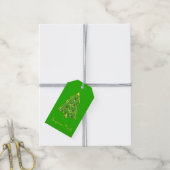 Groene Joyoux Noel Kerstboom Cadeaubijslage Cadeaulabel (Met Touw)