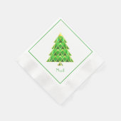 Groene Joyoux Noel Papier servet (Hoek)
