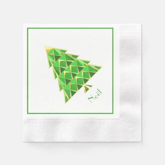 Groene Joyoux Noel Papier servet (Voorkant)