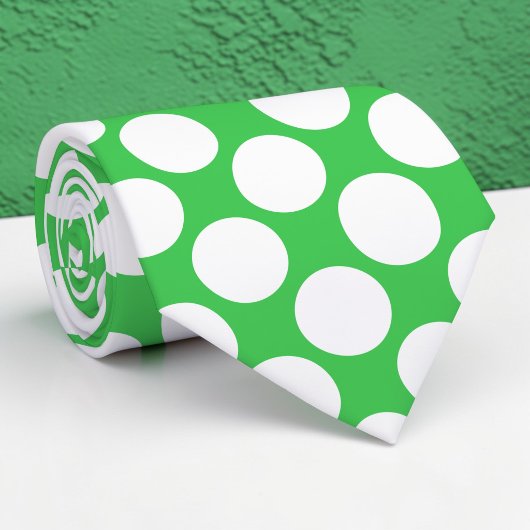 Groene Jumbo Stippen Custom Necktie Stropdas