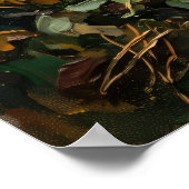 Groene Jungleblad-kunstposter Poster (Hoek)
