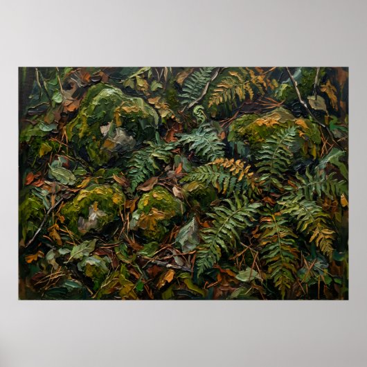 Groene Jungleblad-kunstposter Poster (Voorkant)