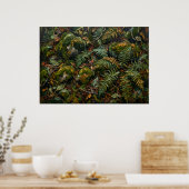 Groene Jungleblad-kunstposter Poster (Keuken)