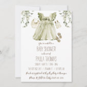 Groene jurk Boho baby shower Kaart (Voorkant)