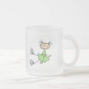 Groene Jurk Figuur Schaatsster T-shirts en Cadeaus Matglas Koffiemok