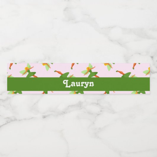 Groene jurk met mode waterfles etiket (Enkel label)