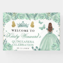 Groene jurk Roodharige prinses bloemrijke Quincean
