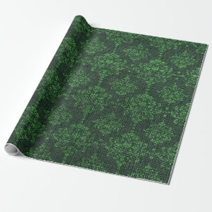 Groene jute damast cadeaupapier