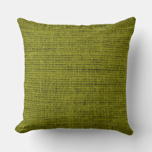 Groene jute linnen stof kussen
