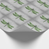 Groene juwelen libel cadeaupapier (Hoek)