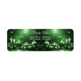 Groene Kaarsen Kerst Retouradres Etiket