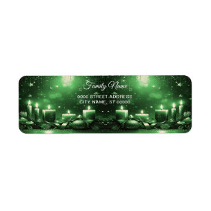 Groene Kaarsen Kerst Retouradres Etiket