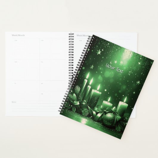 Groene Kaarsen Kerst Vakantie Planner (Display)