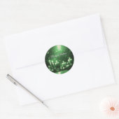 Groene Kaarsen Kerst Vakantie Sticker (Envelop)